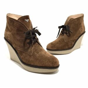 Emporio Armani Women Suede Heel Lace up